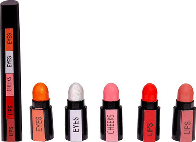 Lenon 5 In 1 Combo of 2 Lipstick,2 Eyeshadow + 1 Cheeks(1 Items in the set)