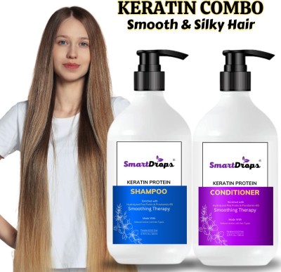 smartdrops Keratin Protein Shampoo And Conditioner Healthy Hair Growth And Dandruff Control For Men & Women(2 Items in the set)