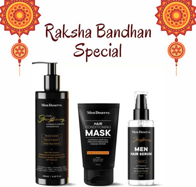Men Deserve All in One Hair Care Combo for Men | Hair Fall Control | Keratin Restore | Damage Repair(3 Items in the set)