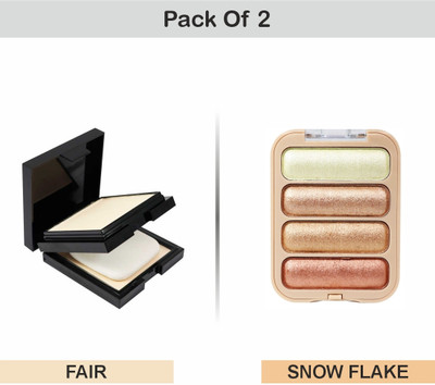 Half N Half Pressed Oil control Compact powder + Glow Baked Powder highlighter Party Combo-3(2 Items in the set) Half N Half Pressed Oil control Compact powder + Glow Baked Powder highlighter Party Combo-3(2 Items in the set)
