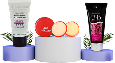 adbeni Base Set Complete Beauty Combo Of Primer Compact WithConcealer And BBFoundation(3 Items in the set)
