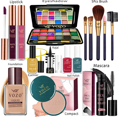 VOZO Makeup Combo Sets One-stop Beauty Package for Beginners and Professionals KT-288(15 Items in the set)