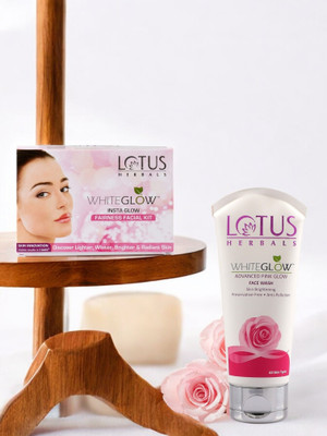 LOTUS HERBALS WhiteGlow Insta Glow Fairness Facial Kit With Pinkglow Facewash(2 Items in the set)