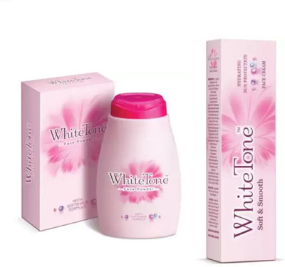 White Tone Face Powder 50G And Face Cream 50G Combo Pack Of 2(2 Items in the set)