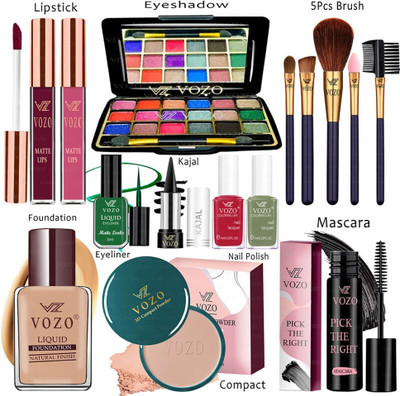 VOZO Makeup Combo Sets One-stop Beauty Package for Beginners and Professionals ST-263(15 Items in the set)