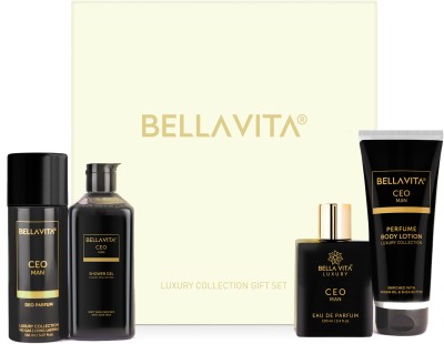 Bella vita organic CEO Man Premium Gift Set|With Woody, Citrus & Aromotic Notes|(4 Items in the set)