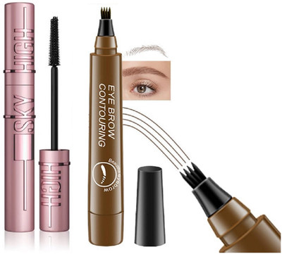 Maryville new mini combo set eye mascara with eyebrow filer pen pack of 2(2 Items in the set)