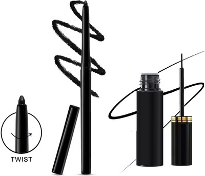 Libline Line & Define Duo Deep Black + Matte Liner - Black Kajal(2 Items in the set)