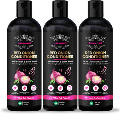 Esawood Red Onion Conditioner With Onion And Black Seed Combo(Pack Of 3)(100 ml)