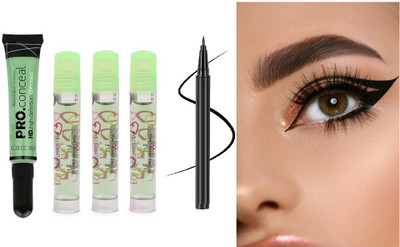 Herrlich NEW FACE MAKEUP COMBO OF PRO CONCEALER & LIP OIL& EYELINER(3 Items in the set)