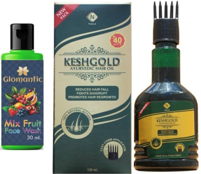 glomantic Mix Fruit Face Wash & Kesh Gold Hair Oil (Pack Of 1) (120 ml)(2 Items in the set)