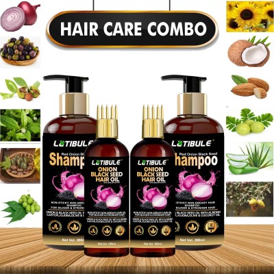 Latibule Red Onion Black Seed Oil Ultimate Hair Care Kit (Shampoo + Hair Conditioner + Hair Oil)(1 Items in the set)