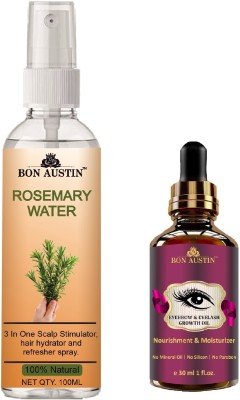 Bon Austin Rosemary Water Hair Spray 100ml & Eyebrow-Eyelash Growth Oil 30ML(2 Items in the set)