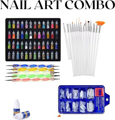 Pure Cosmetics NEW FULL PROFESSIONAL NAIL ART KIT FOR BEAUTIFUL NAIL WORK(5 Items in the set)