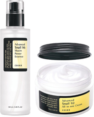 Cosrx Combo Advanced Snail 96 Mucin Power Essence 100ml & Advanced Snail 92 All In One Cream 100gm(2 Items in the set)
