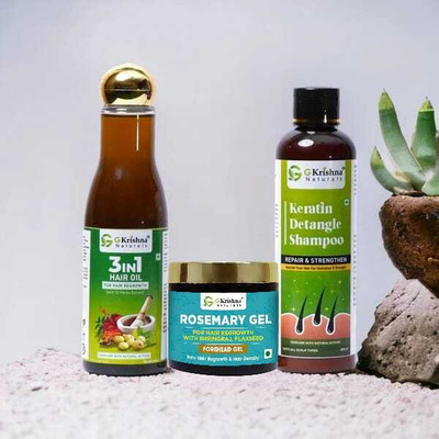 G KRISHNA NATURALS Hair-Regrowth-Kit(3 Items in the set)