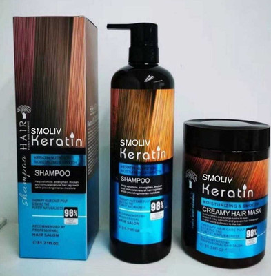 Smoliv Keratin Keratin Moisturizing & smooth Creamy Hair Mask+Shampoo(2 Items in the set)