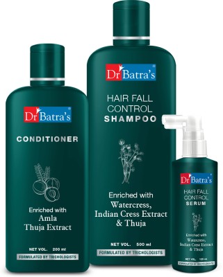 Dr Batra's Hair Fall Control Serum-125 ml, Conditioner - 200 ml and Hair Fall Control Shampoo - 500 ml(3 Items in the set)