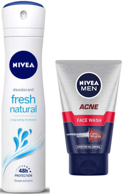 NIVEA Acne 100ml FW Cool Kick Deodrant(2 Items in the set)