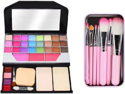 Hezruck Makeup kit with 7Pc Makeup Brushes(2 Items in the set)