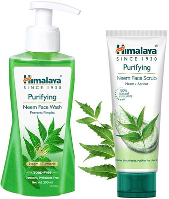 HIMALAYA Neem Face Wash 200ml & Neem Scrub 100ml(2 Items in the set)