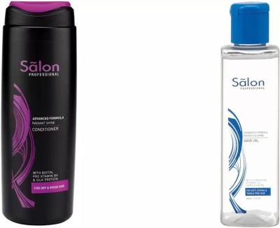 Modicare Salon Professional Radiant Shine Conditioner (200ml) + Salon Professional Nourish & Shine Hair Oil (100ml)(2 Items in the set)