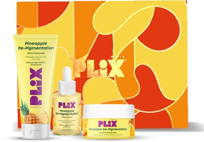 The Plant Fix Plix Pineapple Skin Care Gift Box for De-pigmentation Cleanser, Serum & Moisturizer.(3 Items in the set)