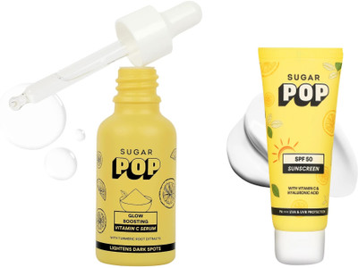 SUGAR POP Glow Boosting Vitamin C Serum 30ML + SPF 50 Sunscreen 50G(2 Items in the set)