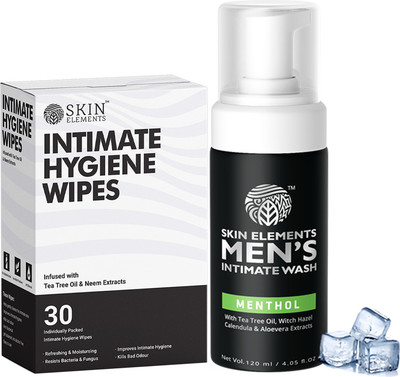 Skin elements Intimate Hygiene Combo | Menthol + Hygiene Wipes|(2 Items in the set)