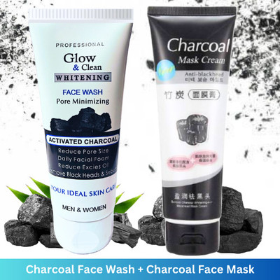 AYYIASHI Charcoal Face Wash & Peel-off Mask Combo For Radiant Skin(2 Items in the set)