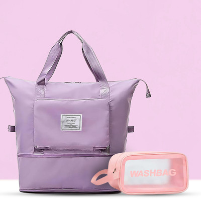 adbeni Stylish Traveler Bag Collection | Foldable Bag & Makeup Pouch(2 Items in the set)
