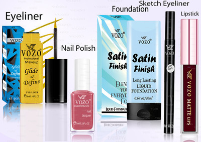 VOZO Makeup Combo Professional Cosmetic Kit with Ultra-Pigmented Set-101(5 Items in the set)