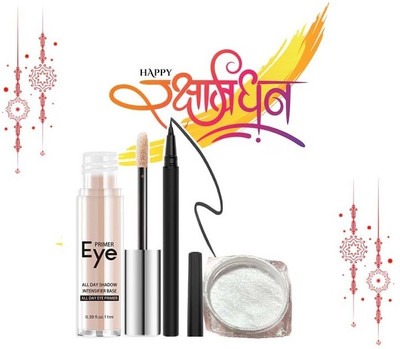 WOONGMI Eye makeup primer + Sketch black eyeliner + White pigemnted combo kit(3 Items in the set)