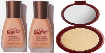 Eyetex Dazller EYETEX DALLER 2 Moisturizing Liquid Makeup 12 ML EACH, 1 Classique Compact Powder 9 Gm(3 Items in the set)