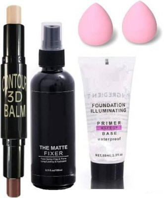 Lenon Beauty MAKEUP 3D BALM STICK WITH ALL GLAMOROUS GLOW SKIN FACE MAKEUP COMBO(5 Items in the set)