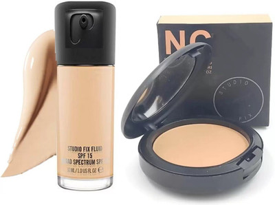 Yuency WATERPROOF LIQUID FOUNDATION WITH MAKEUP SETTING COMPACT(2 Items in the set)