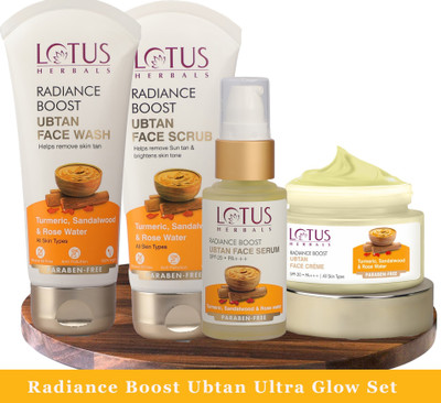 LOTUS HERBALS Radiance Boost Ubtan Ultra Glow Set(4 Items in the set)