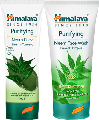 HIMALAYA PURIFYING NEEM FACE WASH 150ML + FACE PACK 100G(2 Items in the set)