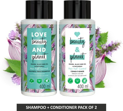 Love Beauty And Planet Onion, Blackseed & Patchouli Shampoo + Conditioner 800ML(2 Items in the set)