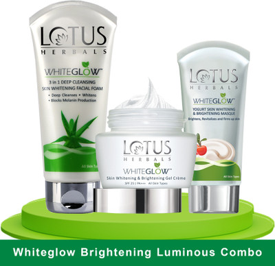 LOTUS HERBALS WhiteGlow Skin Brightening Luminouse Combo(3 Items in the set)