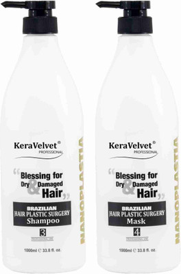 KeraVelvet Professional Global Secret Brazilian Nanoplastia Shampoo 1000 ml + Mask 1000 ml(2 Items in the set)