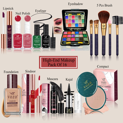VOZO Makeup Combo for Women Dream Collection with Rare Pigments Daily Wear VZ-128(16 Items in the set)