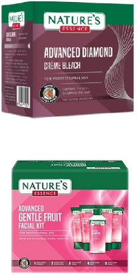 Nature's Essence Diamond Bleach 525g & Gentle Fruit Facial Kit 200gm(2 Items in the set)