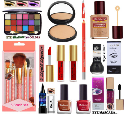 Syzol Fast Makeup kit of 14 makeup items AS21(16 Items in the set)