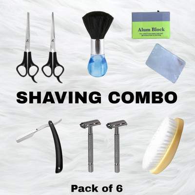 Glamezone 8 in 1 Shaving Kit for men with Travel Pouch | Gifts for men(8 Items in the set)