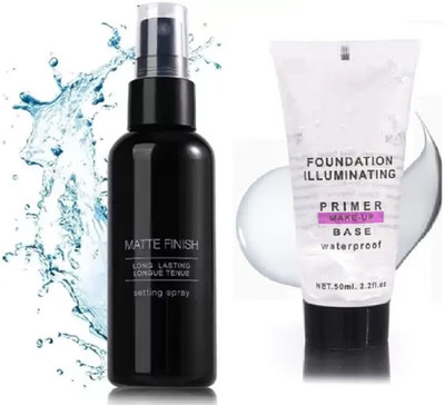 Yuency Combo of makeup fixer spray and Iluminating Prime(2 Items in the set)