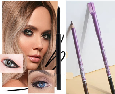 DYSOKAYO WATERPROOF Rich Color Payoff, Smudgeproof & Waterproof KAJAL WITH EYEBROW PANCIL(2 Items in the set)