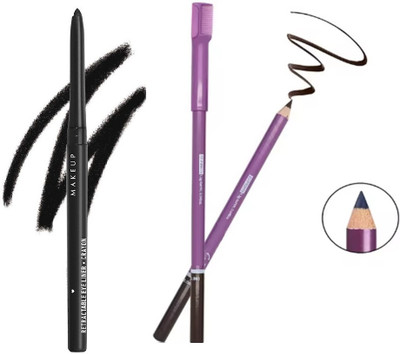DYSOKAYO WATERPROOF KAJAL PENCIL WITH COMB EYEBROW PANCIL(2 Items in the set)
