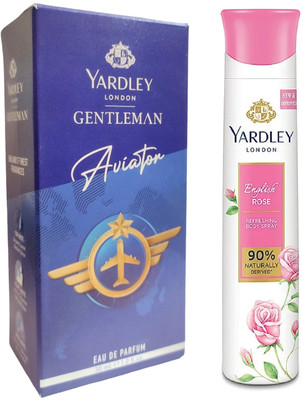 Yardley London GENTLEMAN AVIATOR EAU DE PARFUM 30 ML,ENGLISH ROSE DEODORANT 150 ML(2 Items in the set)