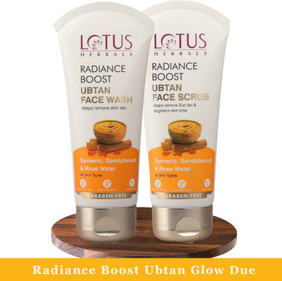 LOTUS HERBALS Radiance Boost Ubtan Glow Due(2 Items in the set)